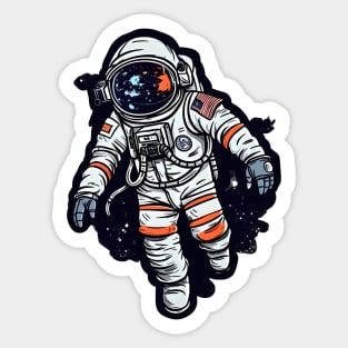 Astronaut and Space Travel Sticker